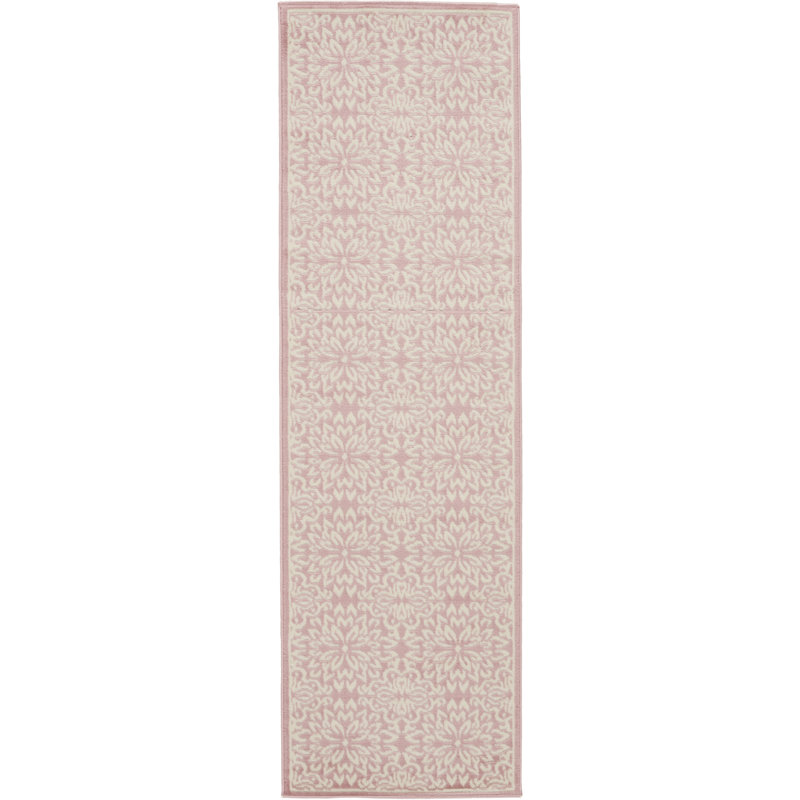 Tapis floral ivoire / rose Yurig, Tapis de couloir 2 pi x 6 pi