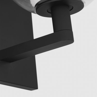 Sean Lavin Sedona 1-light wall sconce in nightshade black finish with glass shade