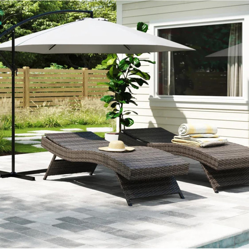 Outdoor Wicker Chaise Lounge