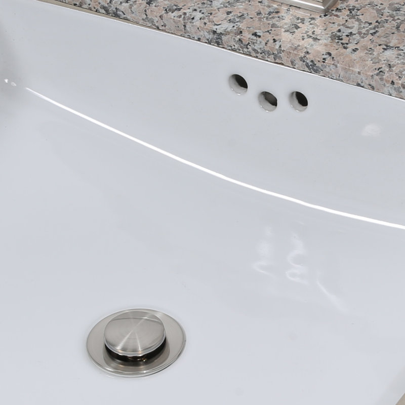 Drain de lavabo de salle de bain escamotable avec trop-plein