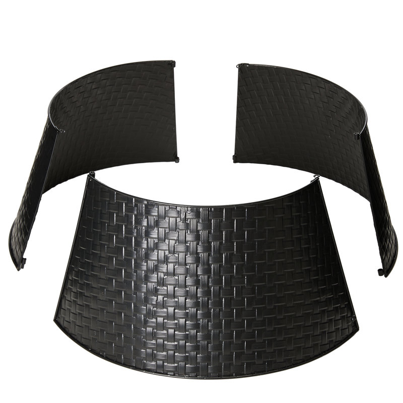 26" Black Metal Woven Christmas Tree Collar