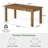 Solid Wood Dining Table For 6, 63 Inch Farmhouse Kitchen Table With  Fluting Details-175243751