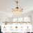 48" Dimmable Crystal Ceiling Fan With Led Lights And Remote Control-196591070