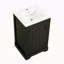 Meuble-lavabo de 20 po avec lavabo, armoire de salle de bain avec porte à fermeture douce, support de rangement et tablette réglable-1701596566