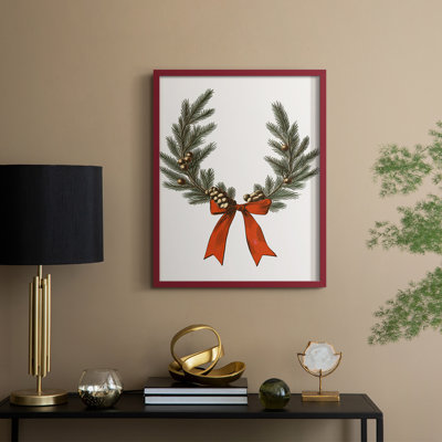 «Christmas Holiday Art», série 2-LXVI, reproduction encadrée - bois massif