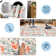 Floral Machine Washable Rug Non-Slip Oriental Floor Cover, Foldable Low Pile Indoor Mat for Kitchen, Office, Living Room