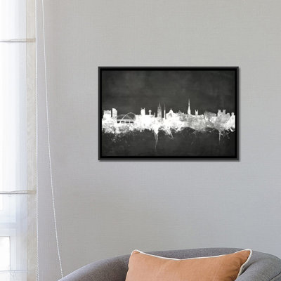 Blackboard Skyline Series: Newcastle, England, United Kingdom Painting Print on Wrapped Canvas Blackboard Skyline Series: Newcastle, England, United Kingdom Painting Print on Wrapped Canvas