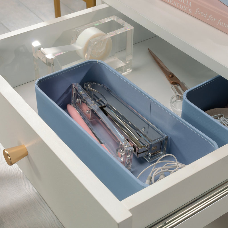 L-Shaped Desk, White Finish