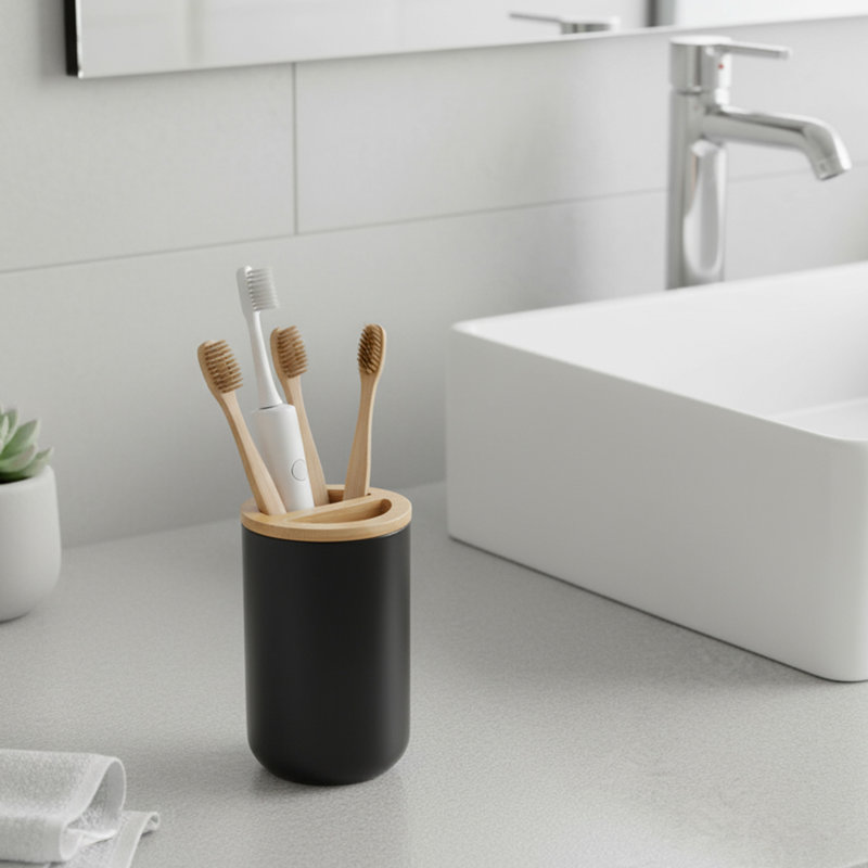 Padang Bathroom Accessory Set, Black