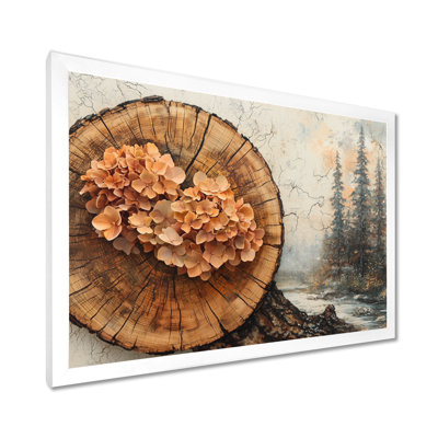Geodis, forêt d'hortensias sur une glissade en bois - art mural hortensia