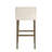 Fauna Modern Transitional Wood Bar Height Kitchen Bar Stool In Putty Brown Finish With White Boucle Fabric Upholstered Seat - Set Of 4-332545650-332545661-332545662