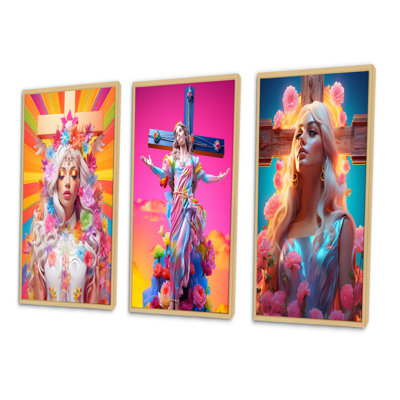 «Barbie Jesus Vibrant Rainbow Colors III», 3 pièces