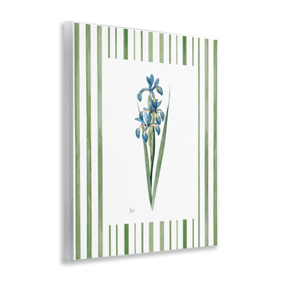 Spring Irises with Stripes Wall Plaque, design by Nan