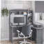 Bureau moderne en L gris