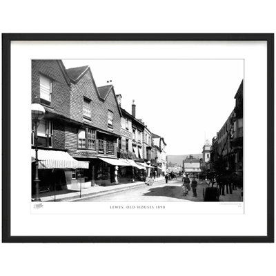Lewes, Old Houses 1890 by Francis Frith - Single Picture Frame Print