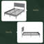 Structure de lit plateforme tapissier - avec tête de lit, aucun sommier nécessaire, rangement sous le lit 14 po-118607244-118607247