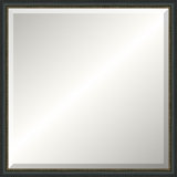 Distressed Black Old World Mirror