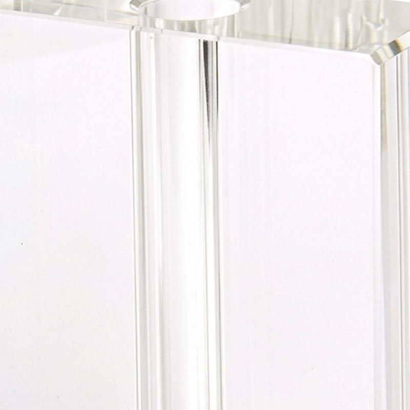 Clare Clear Crystal Clear Square Table Vase, 6" H x 1.63" W x 1.63" D