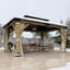 Pavillon de jardin d'extérieur en bois massif - Pavillon de jardin en acier galvanisé à toit rigide-99247987
