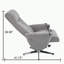 Fauteuil inclinable pivotant avec repose-pieds Modern Chenille - gris clair