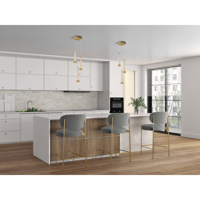 Luminaire suspendu 3 lumières Sunnyvale, Laiton
