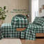 4 Pcs Twin Sheet Plaid 100% Cotton Flannel Brushed Both Sides For Softness And Sophistication Fitted Elasticized - With Flat Pillowcases Soft Supple Fully Machine Washable-120649247