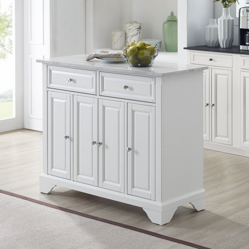 Vantrice Kitchen Island, White