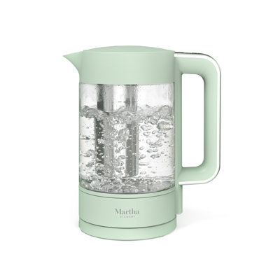 Martha Stewart 7 Cup Electric Kettle with Tea Infuser, Honeydew