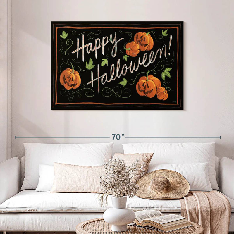 Lelend Happy Halloween Jack O Lanterns, 30" H x 45" W
