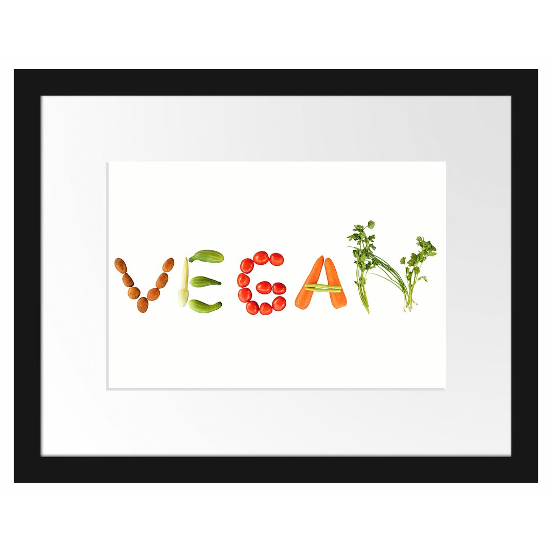 Gerahmtes Poster Vegan Gemüse