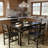  5-Piece Dining Table Set For 4 With Storage Rack, Farmhouse Wood Kitchen Table & Chairs Set With Metal Frame, Dining Room Table With 4 Curved Chairs For Breakfast Nook, Apartment-1034304582