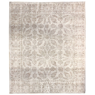 Tulips One-of-a-Kind 8' X 9'8" New Age Wool Area Rug Ivory