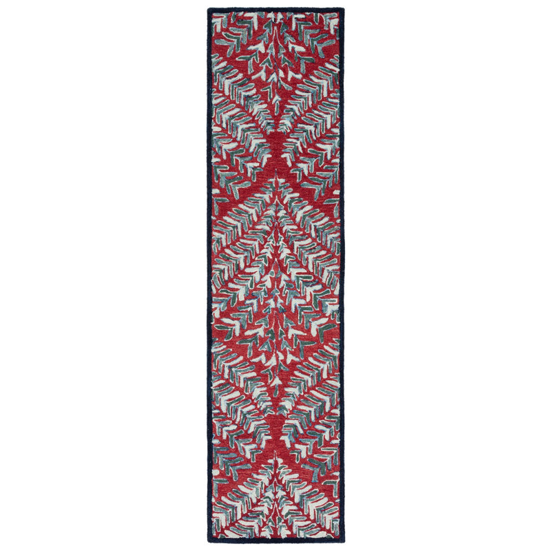 Chaitra Hand Tufted Wool Floral Rug, Runner 2'3" x 9'