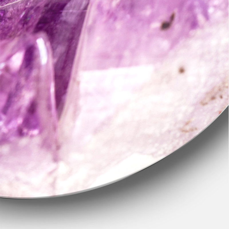 Purple Amethyst Macro - Modern wall clock, Oversized