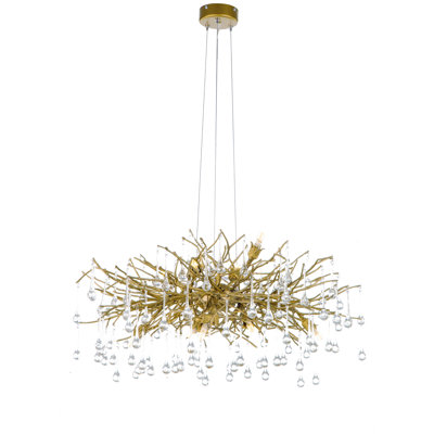 Lustre argenté 10 lumières Copes