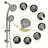 Multi Function Dual Shower Head - Shower System with 4.7" Rain Showerhead, 7-Function Hand Shower, Adjustable Slide Bar,Brushed Nickel-129764457