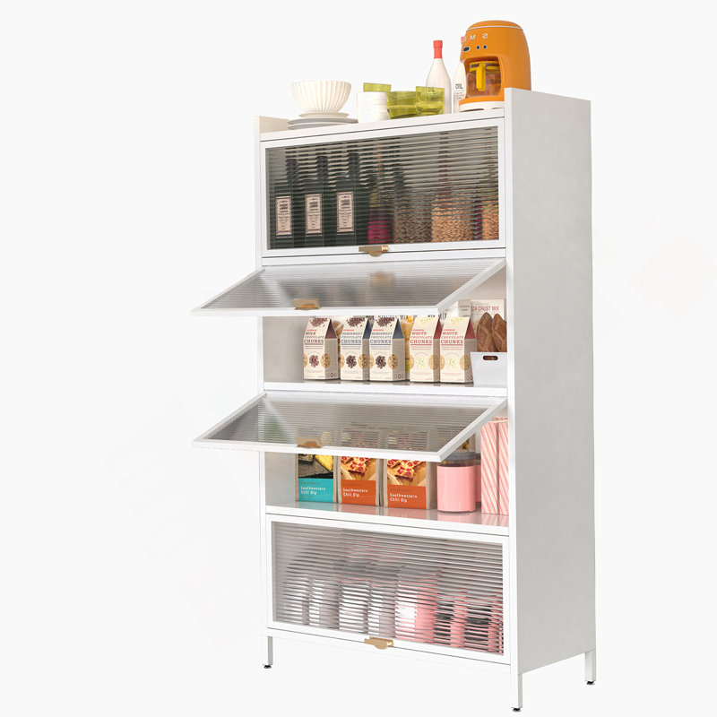 5-Level Flip Door Cabinet, White