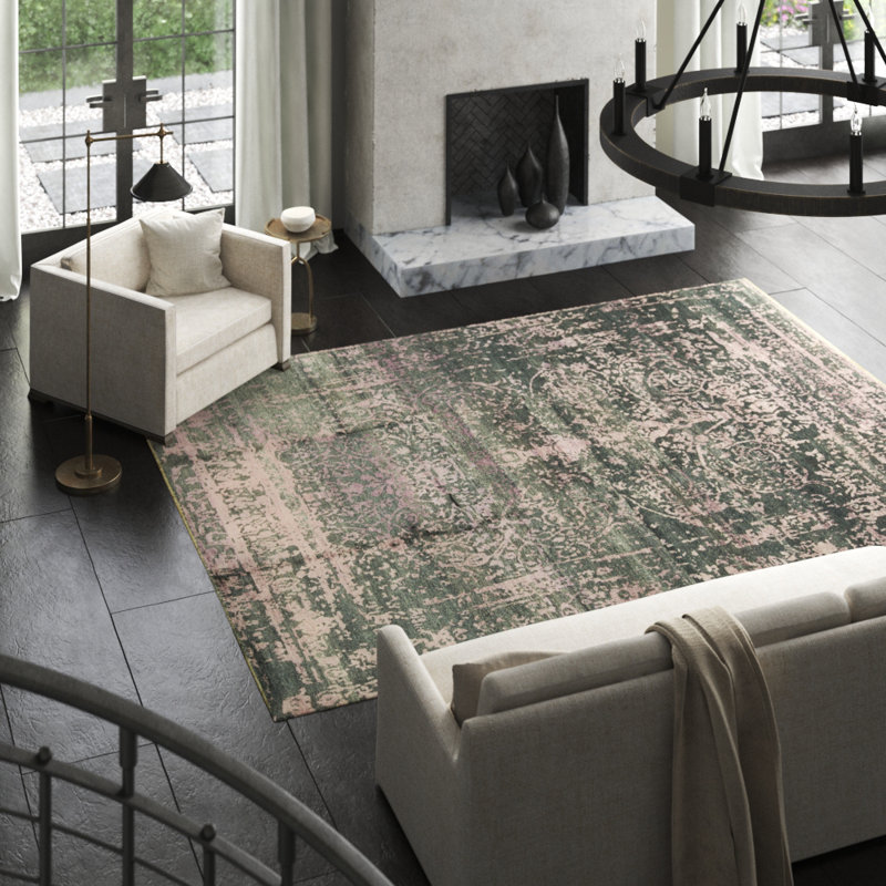 Neo Villa Oriental Area Rug in Green
