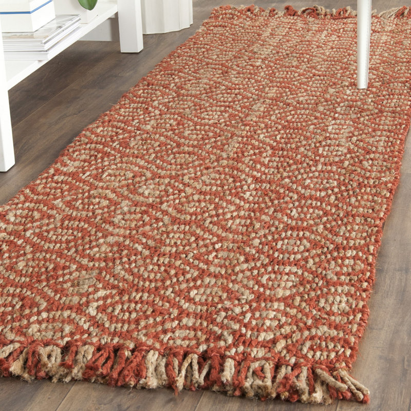 Tapis d'inspiration Sud-Ouest en jute naturel tissé à la main Debroh, Tapis de couloir 2 pi 6 po x 6 pi