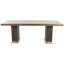 Table de salle à manger à double caisson en bois massif 84,2 po Winstonn