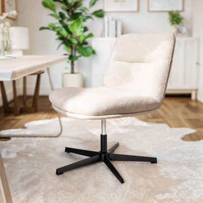 Commercial Wide Mid-Back Padded Upholstered Swivel Office Chair by Flash Furniture