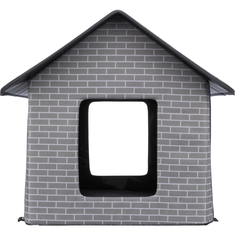 Small Gray Insulated Plastic Outdoor Pet House