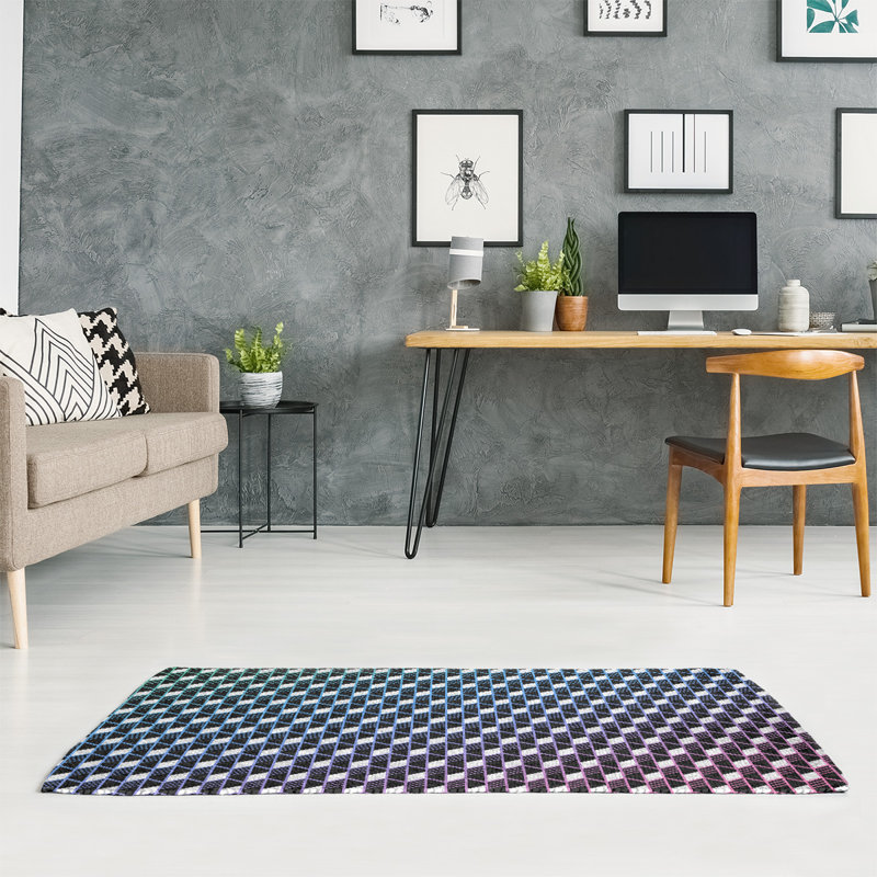 Chenille Geometric Indoor Rug, Rectangle 5' x 7'