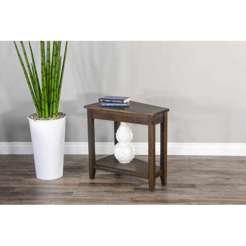Hemphill Solid Wood End Table, Dark Brown