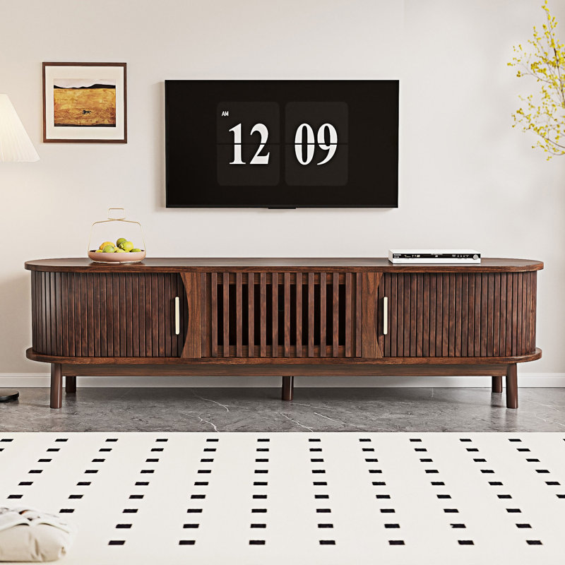 TV Console Table With Storage Cabinet