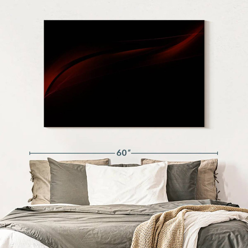 Avery Black Abstract, 34" H x 51" W