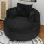 Fauteuil demi-tonneau pivotant à 360 °, siège d'appoint rond moderne et confortable avec siège extra large et profond-486962447
