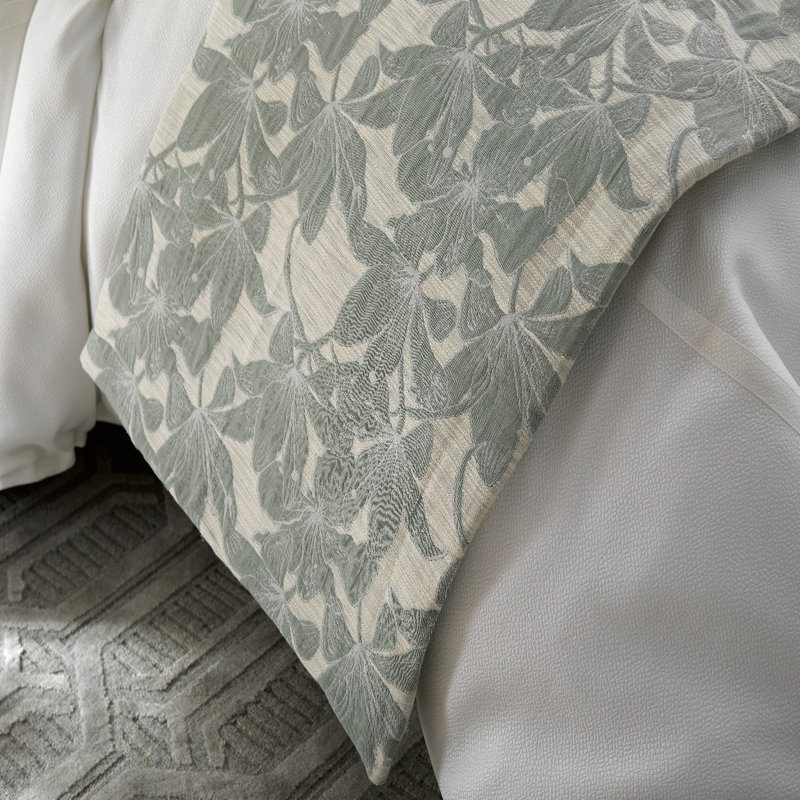 Gardenia Floral Blanket, 98" L x 54" W, Sage