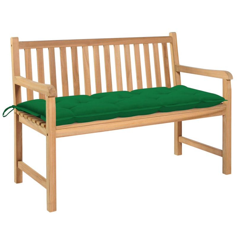 Banc de jardin en teck Jolette, Vert