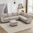 Lyles 107.3" Sectional Sofa With Armrest Black Legs And Moveable Ottoman Seater For 7-109867523